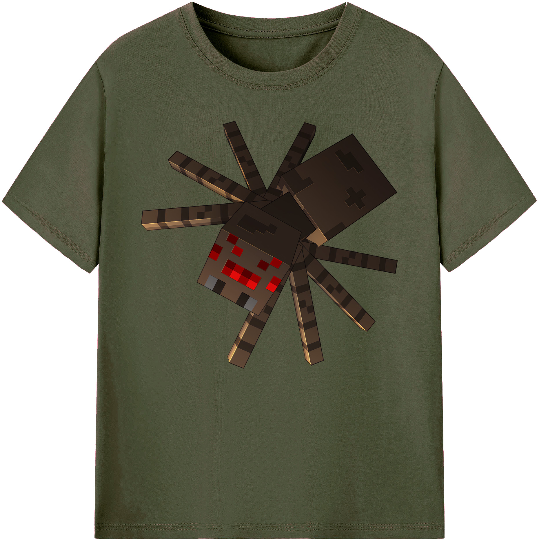 （画像用） マインクラフト ブロックの世界 Minecraft MC Block world 綿100％ メンズ半袖Tシャツ｜肌触りやわらか＆通気性